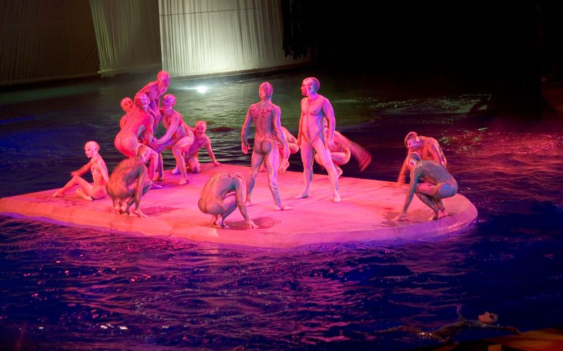 A scene from the Cirque du Soleil production of O at the Mirage, on the Strip, Las Vegas, Nevada
