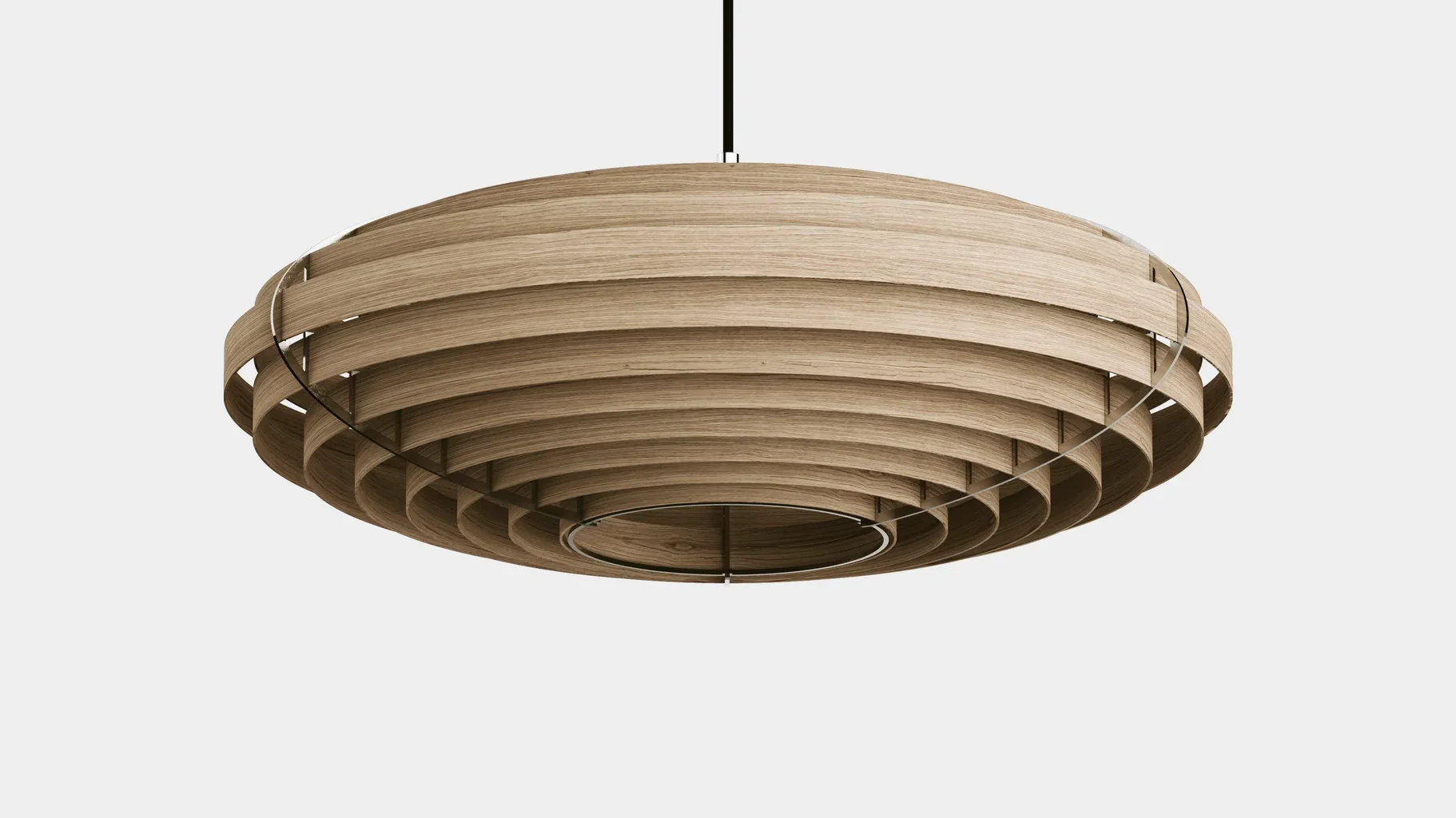 Ellipse Oak Lamp Handcrafted by Danish Kirk Studio