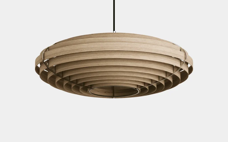 Ellipse Oak Lamp Handcrafted by Danish Kirk Studio