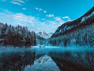 Jezersko valley in winter