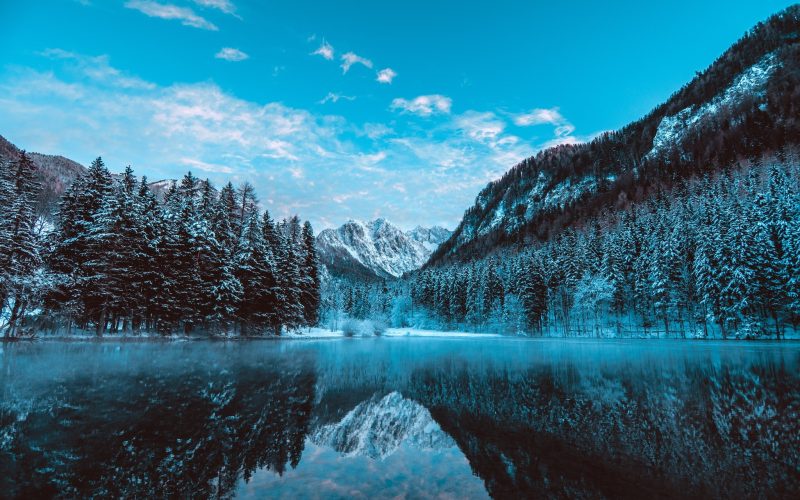 Jezersko valley in winter