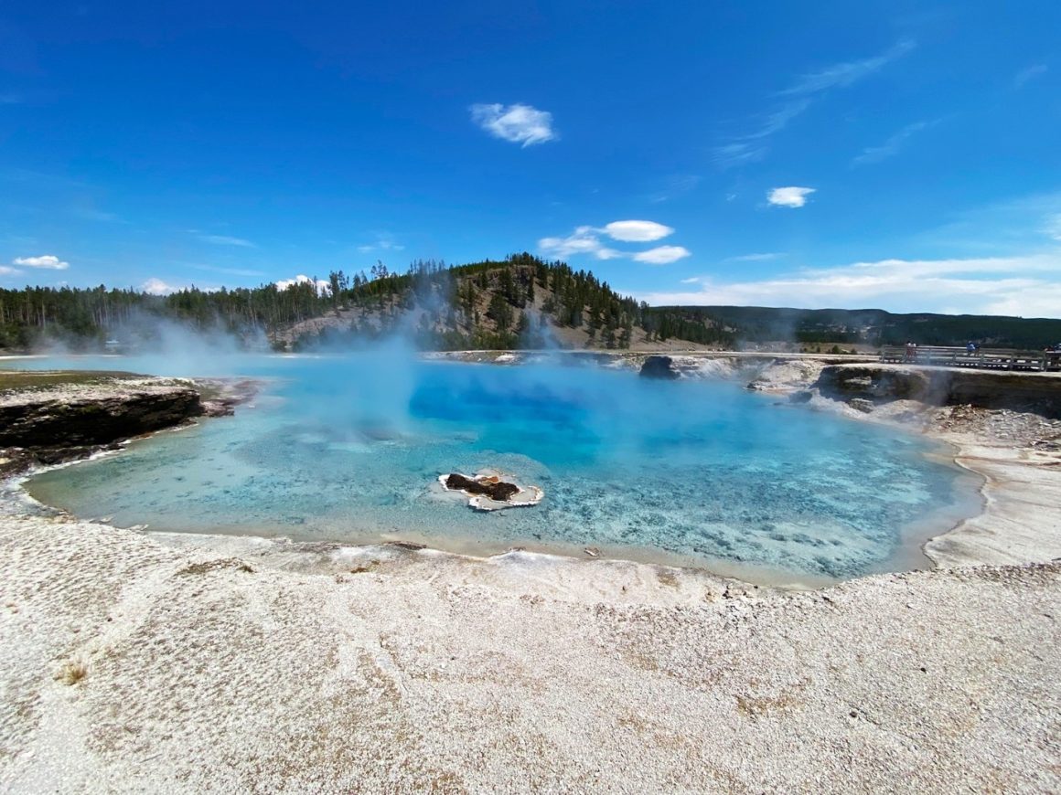 A geyser in Yellowstone National Park.