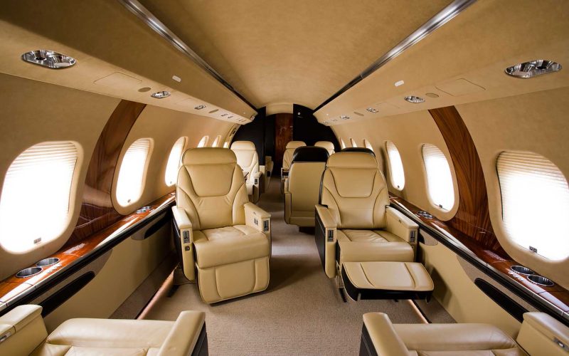 Private jet interior
