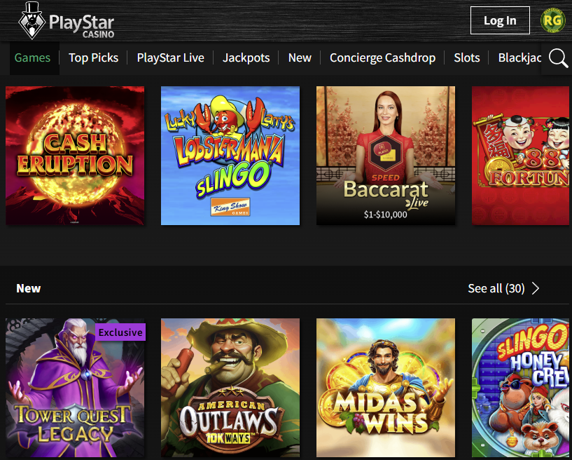 NJ online casinos - playstar nj