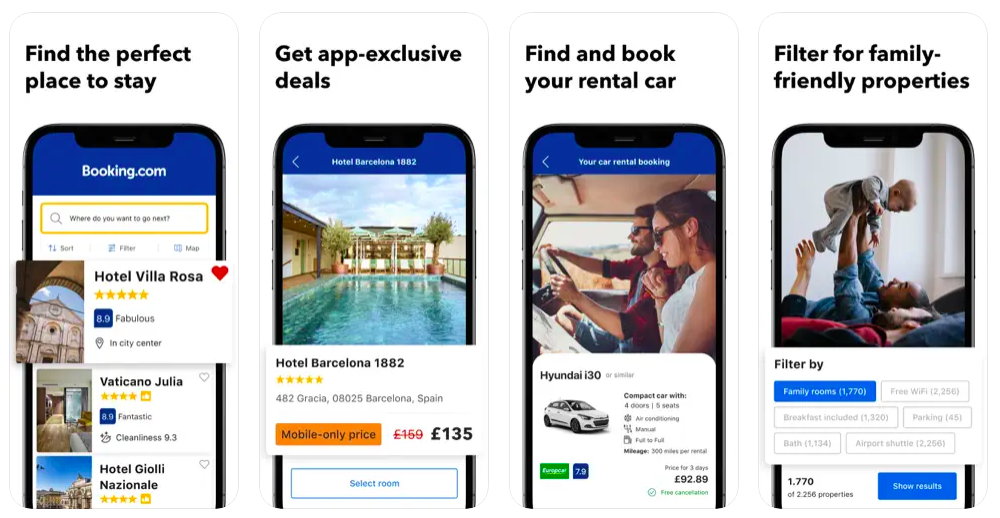 Aplikacja Booking.com