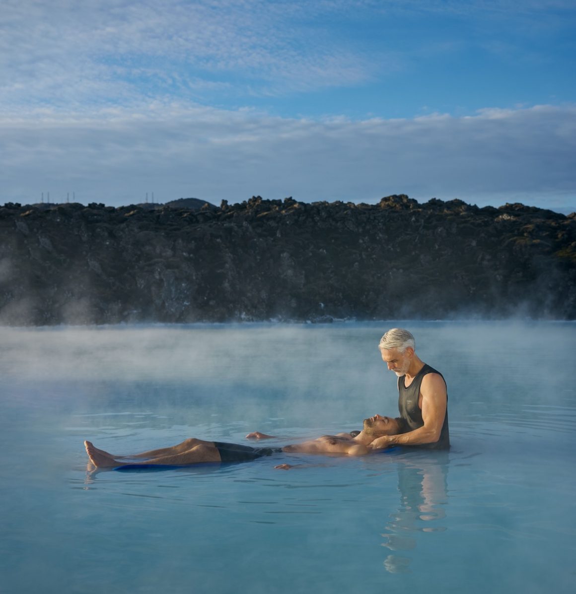 Blue Lagoon's volcanic landscape and in-water massages.