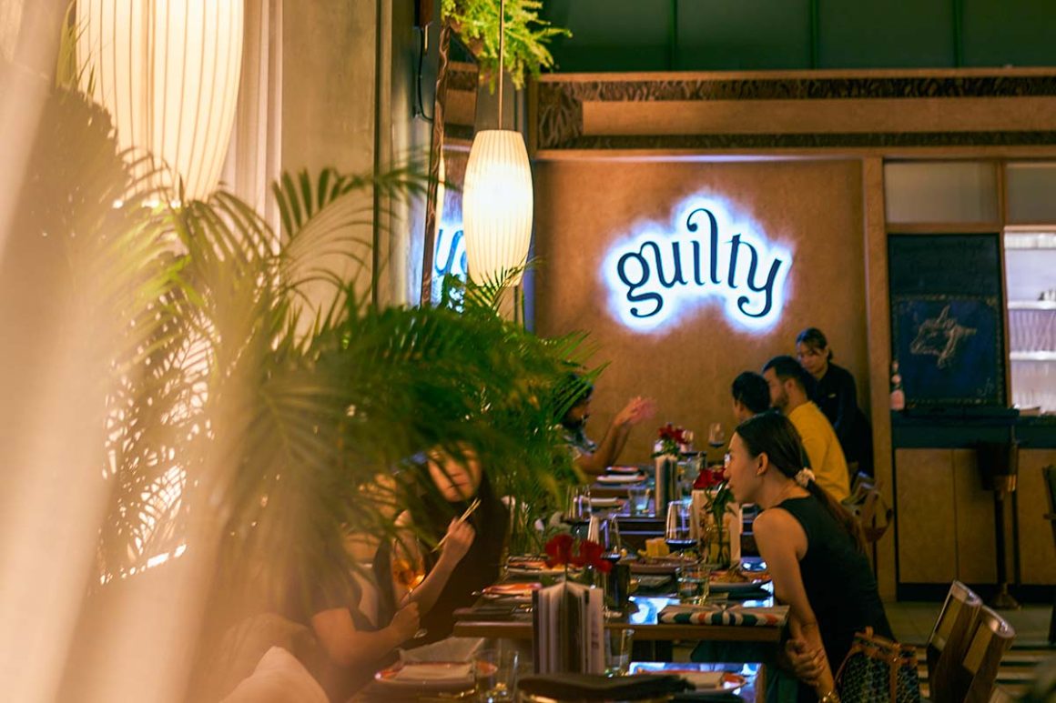 Guilty by Olivier is an art restaurant in the heart of Bangkok with a South American vibe