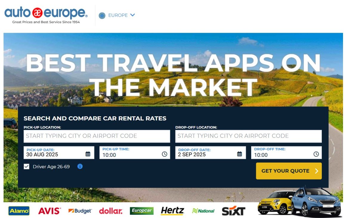 AutoEurope for American and European travelers booking cars abroad