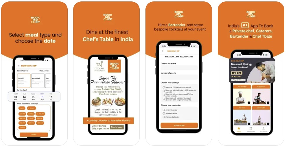 BookMyChef - Chefs & Catering iOS App