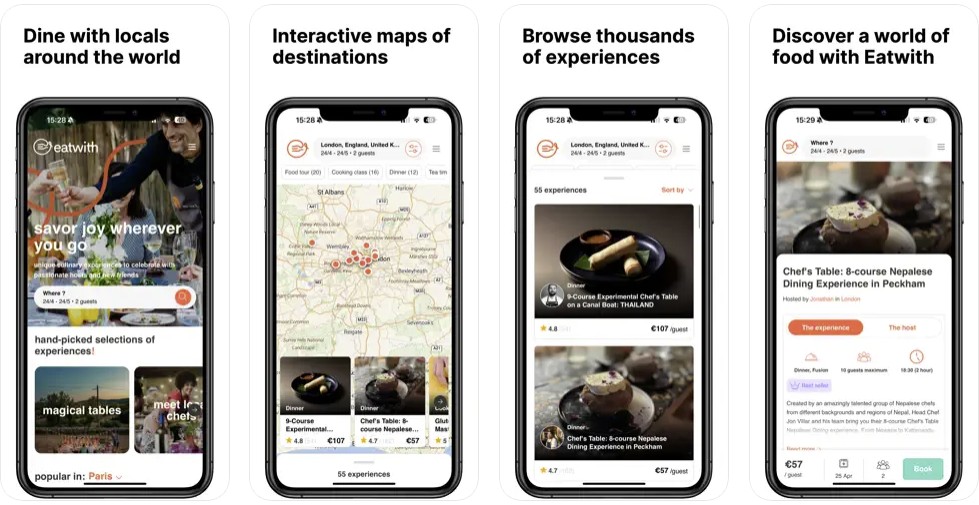 Eatwith iOS App - Local food experiences