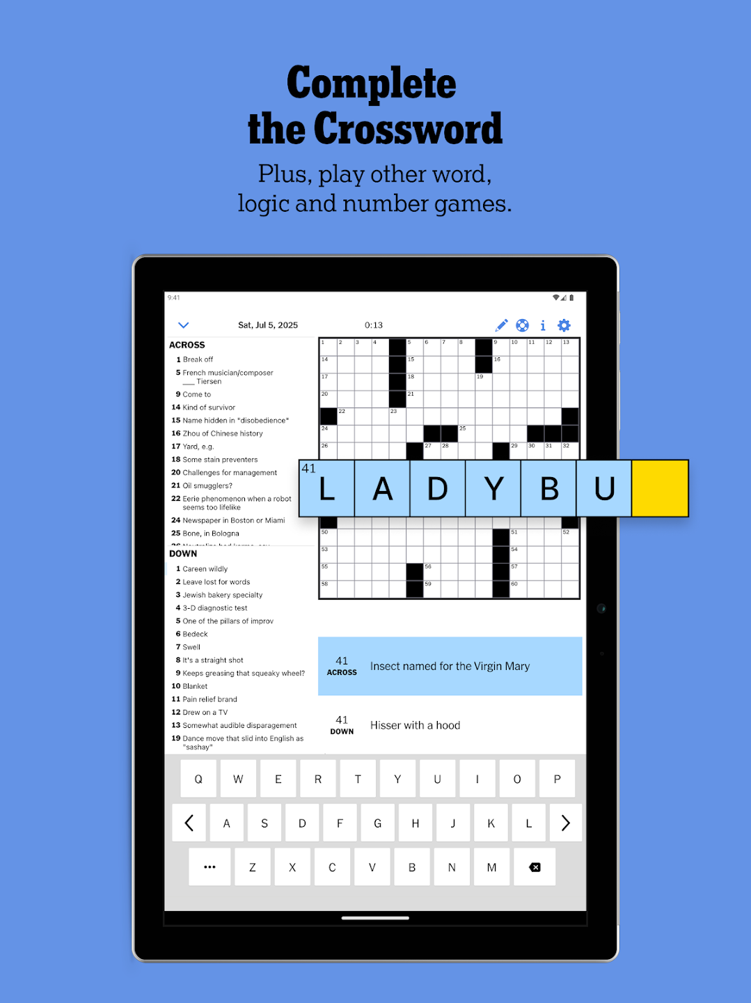 NYT Crosswords game