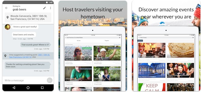 hangouts couchsurfing app