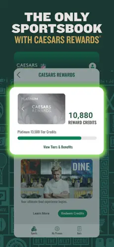 mobile betting app Caesars with rewards