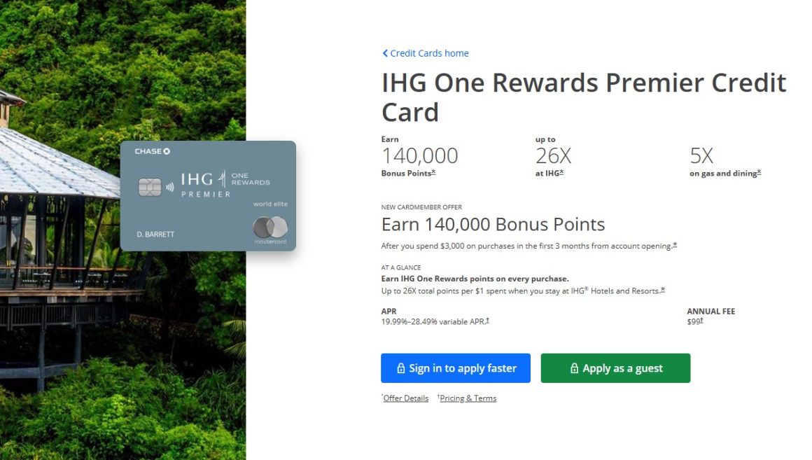 IHG One Rewards Premier Credit Card