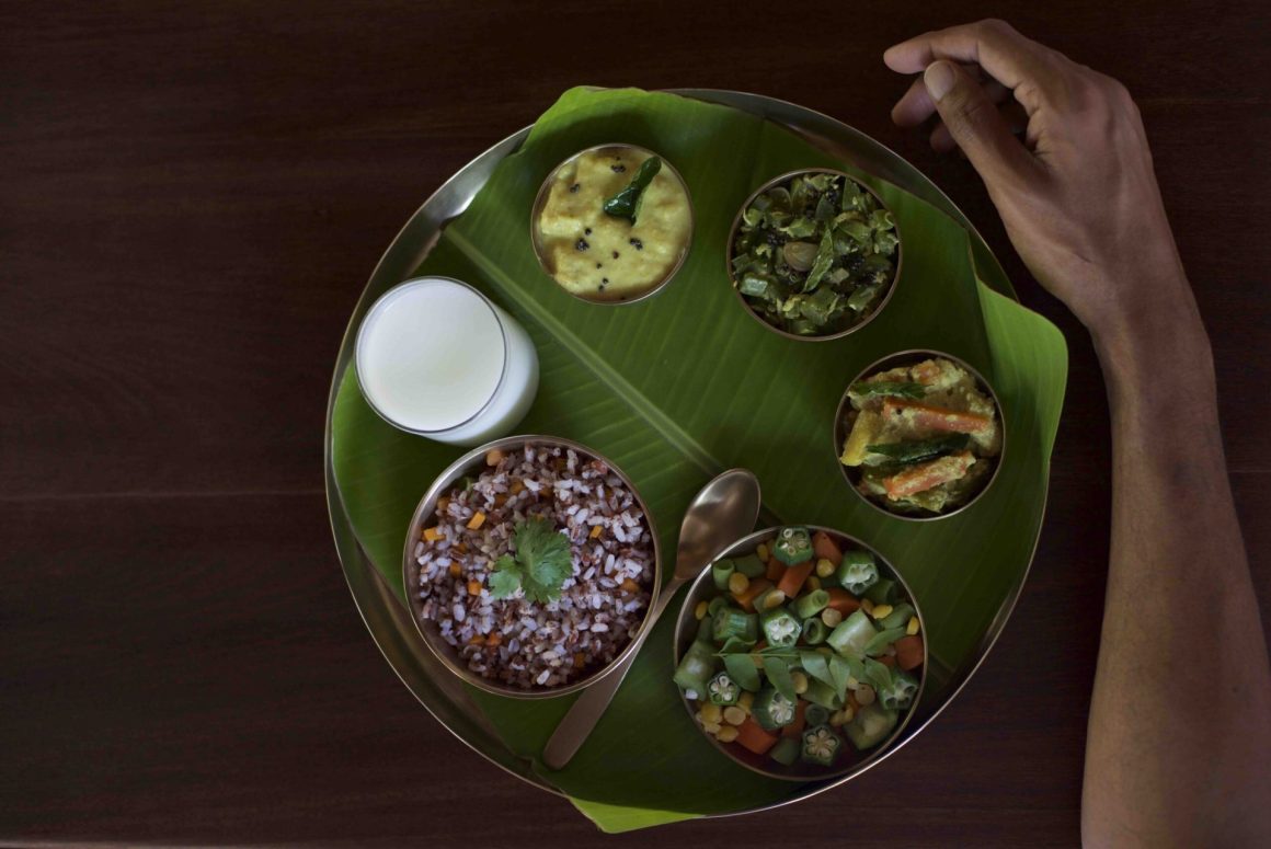 Ayurvedic vegetarian cuisine at Kalari Kovilakom