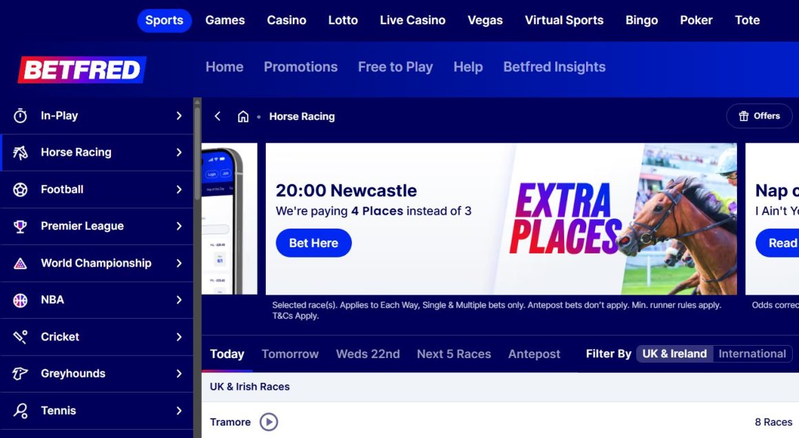 betfred horse racing markets UK