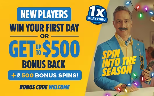 BetRivers casino bonus code 2026: 100% Back on Day One Casino Play + 500 Bonus Spins