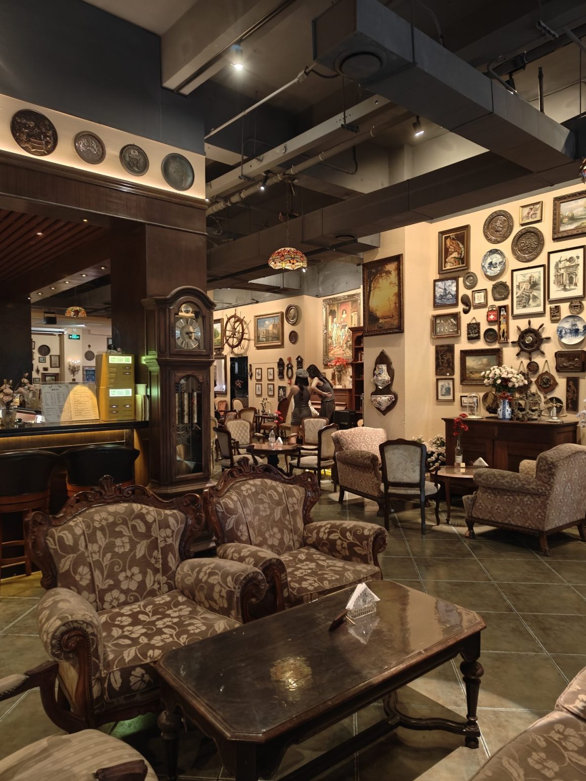 Vintage cafe with photo.