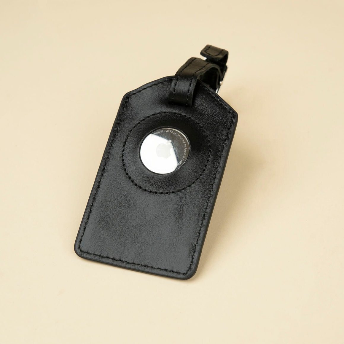 Wolf & Badger: Premium Leather AirTag Luggage Tag by LEATHERE