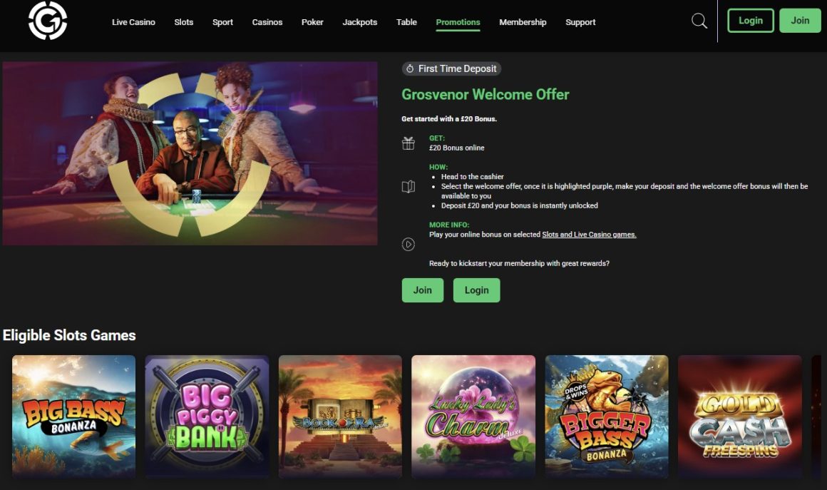 Grosvenor casino bonus