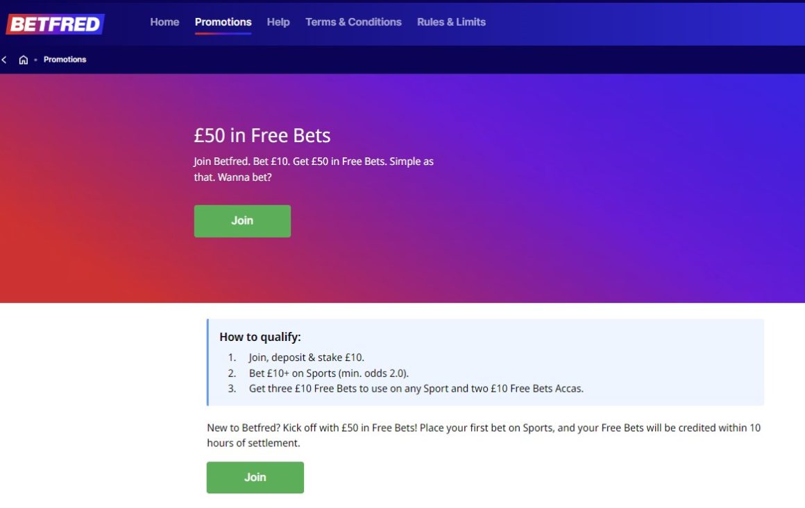 betfred free bet bonus