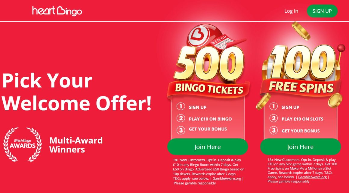 heart bingo welcome bonus offer uk