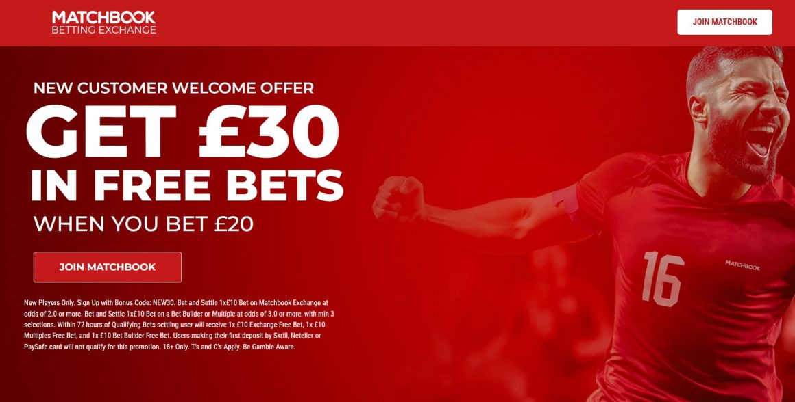Matchbook – Bet £20 Get £30