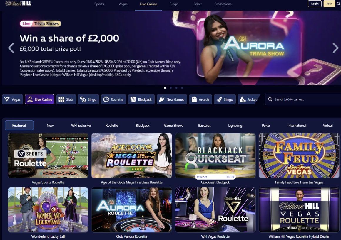 William Hill Live Casino Bonus