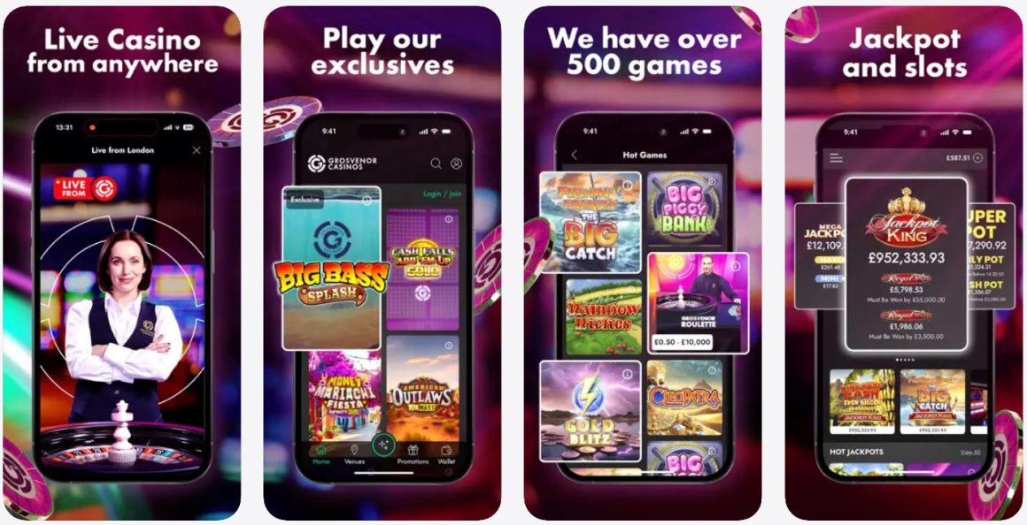 grosvenor casino games slots app