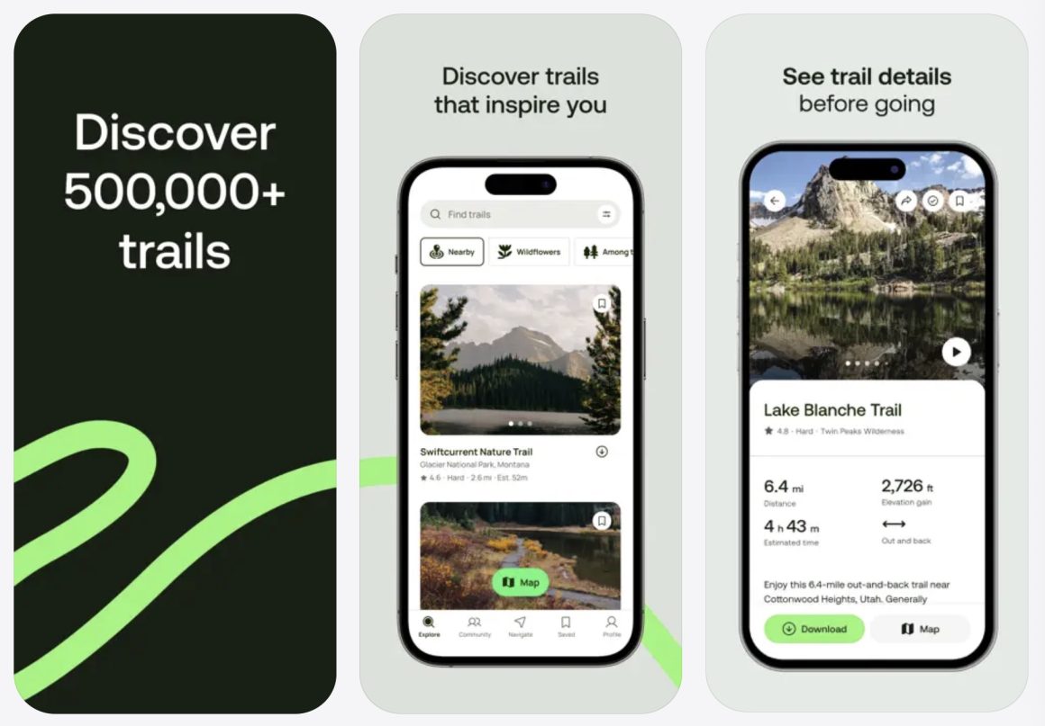 AllTrails app