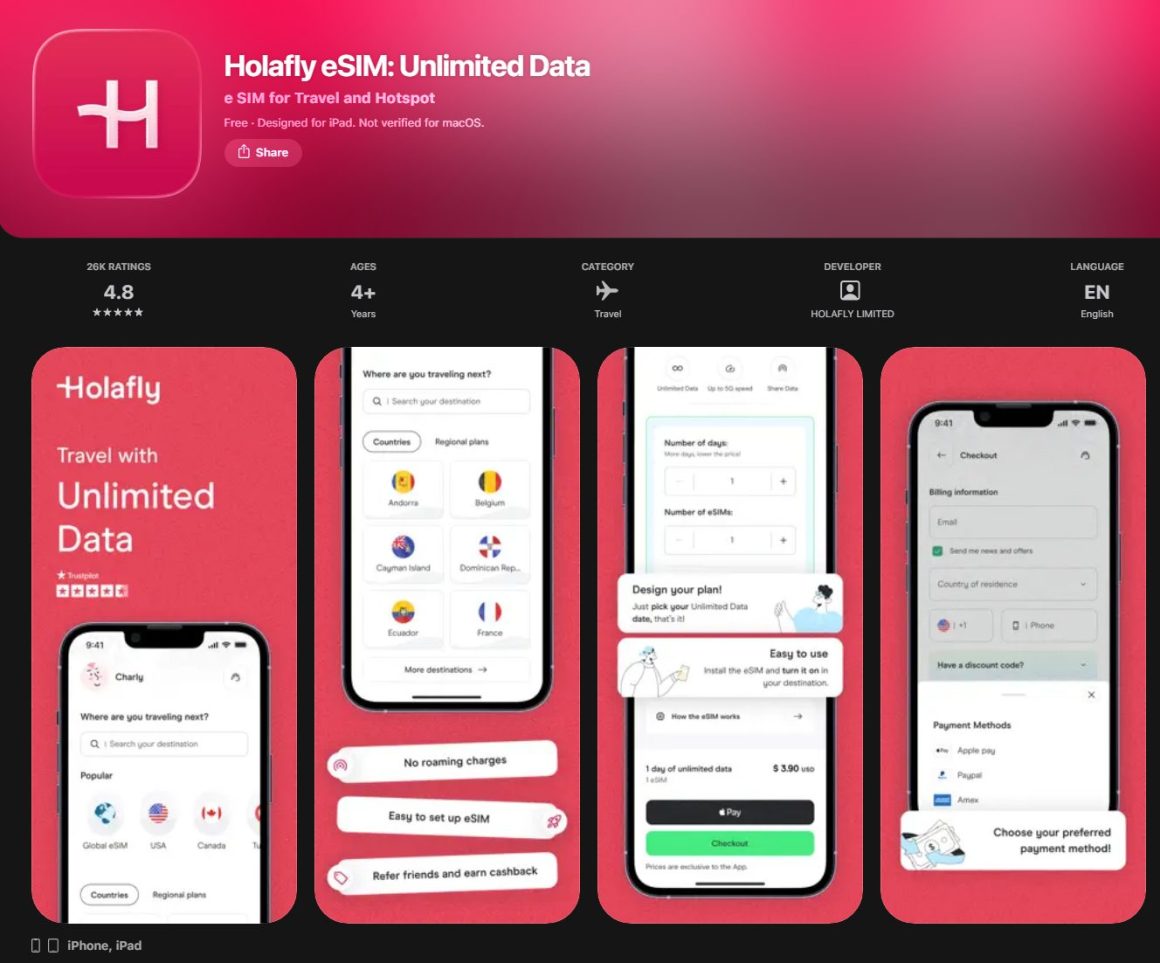Holafly esim app