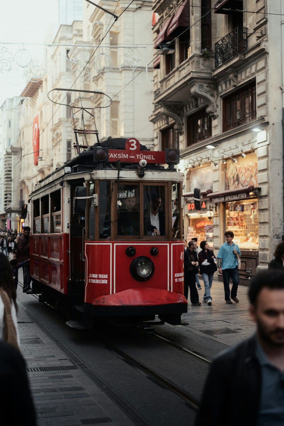 The legendary tram on Istiklal Street