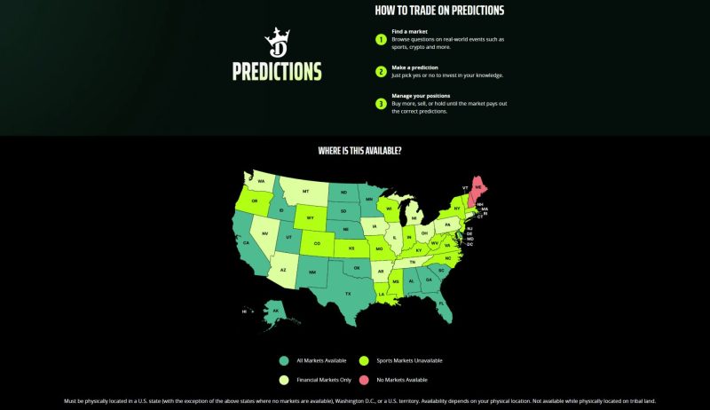 Draftkings Predictions Review and Legal States