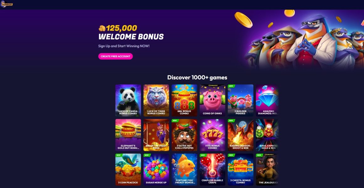 Funrize Casino Promo Code and New Customer Offer