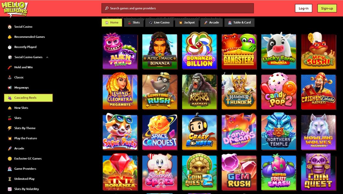 Hello Millions Casino Games and Slots Library