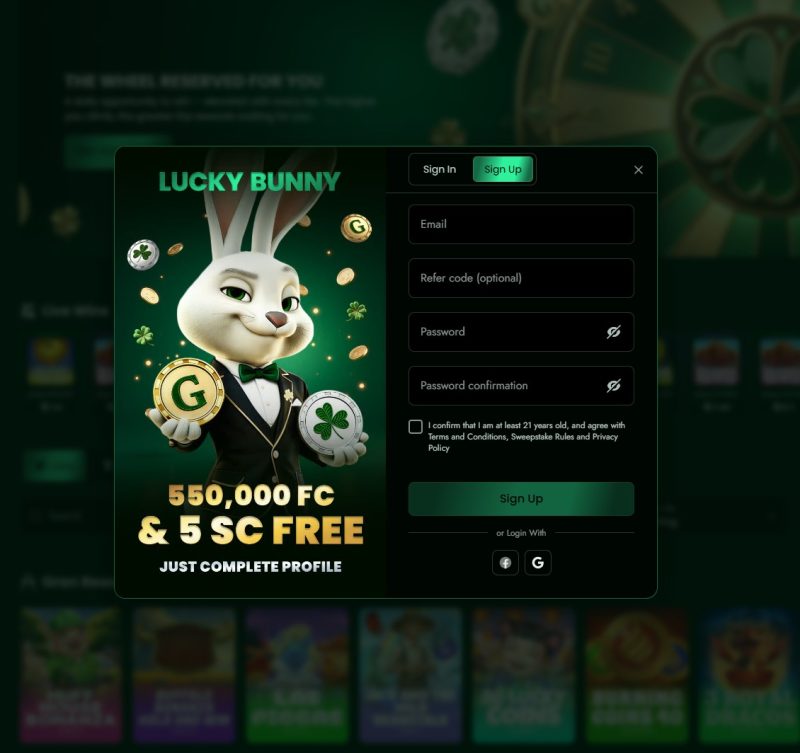 Lucky Bunny Casino Offer and Refer Code