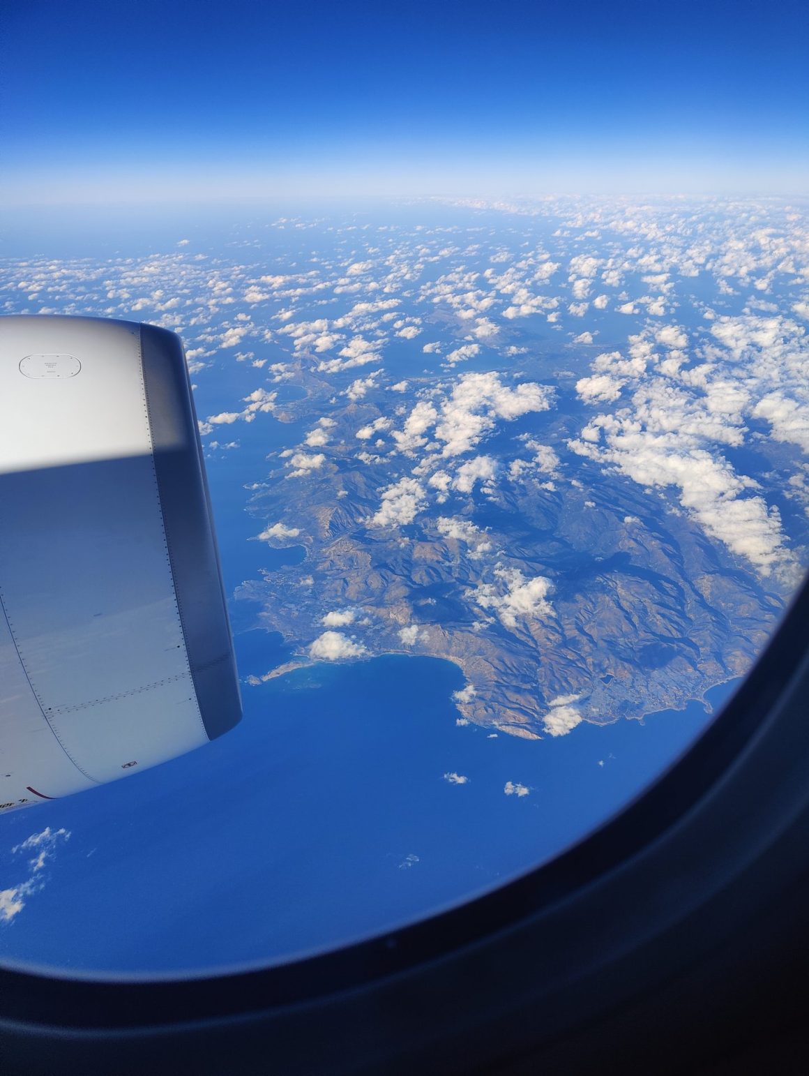 flying over mountains with Miles and More Points Lufthansa review