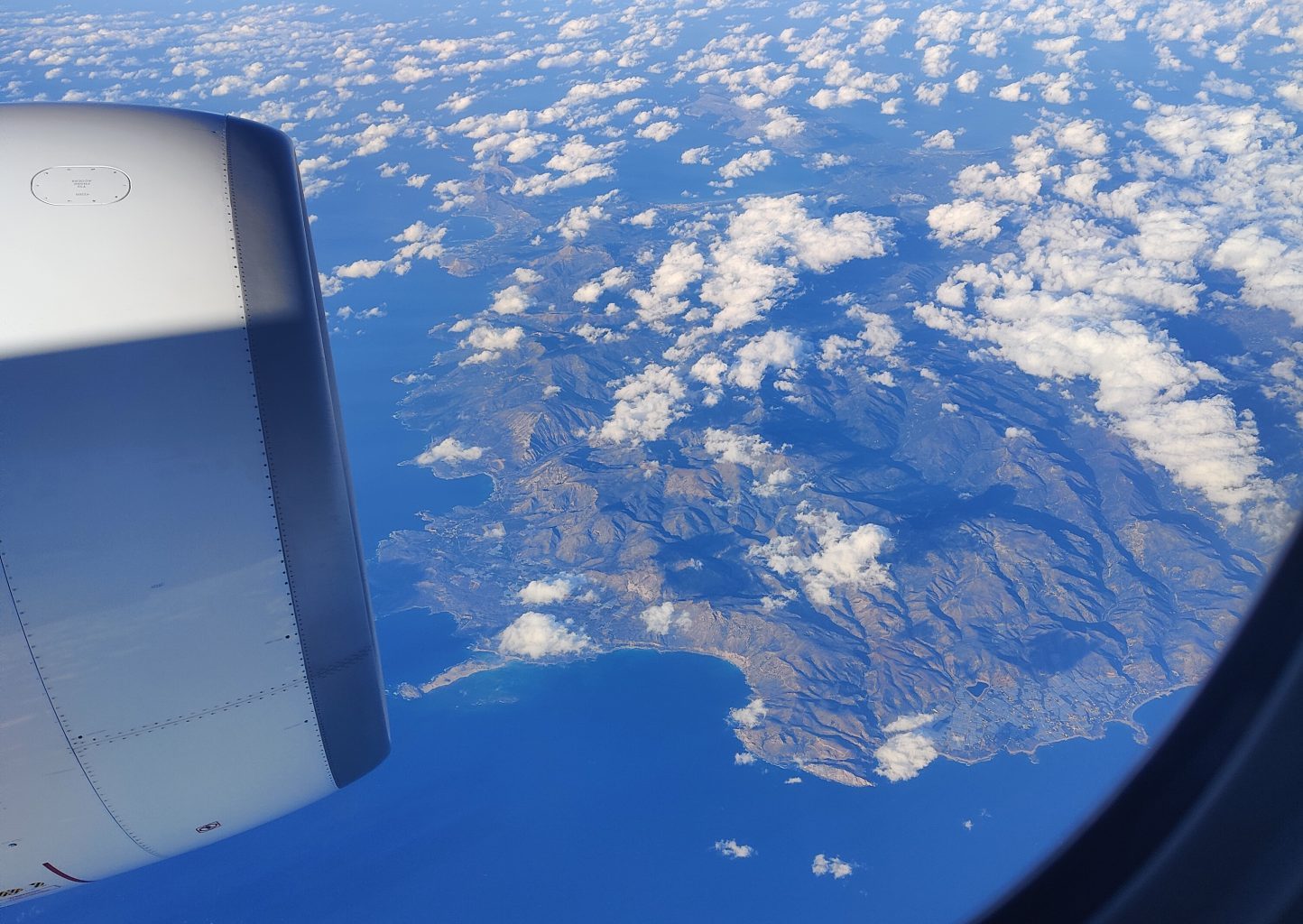 flying over mountains with Miles and More Points Lufthansa review