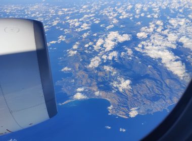 flying over mountains with Miles and More Points Lufthansa review