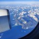 flying over mountains with Miles and More Points Lufthansa review
