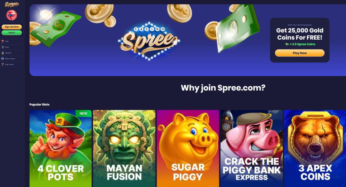 Spree Casino Bonus on Sign up