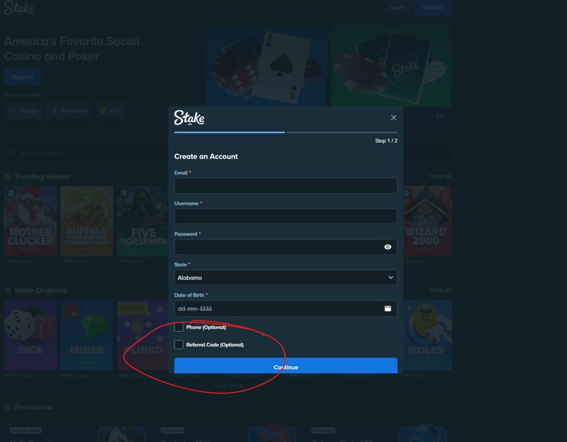 Stake US Referral Code