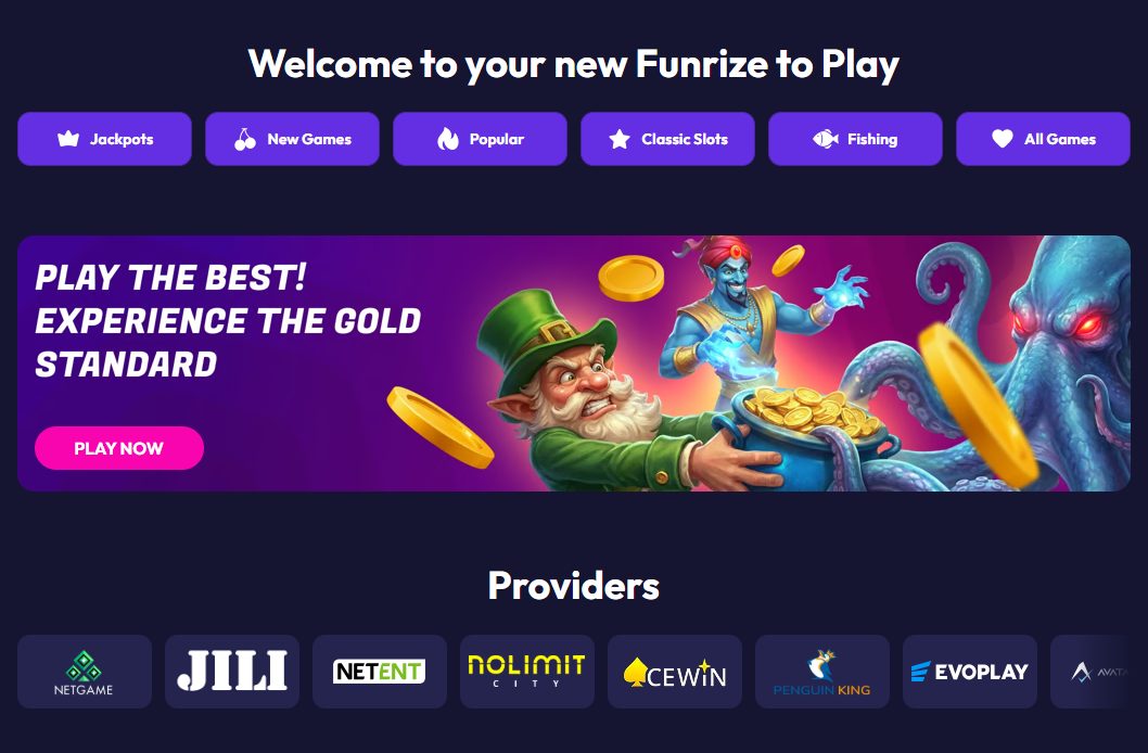 Games at Funrize Casino