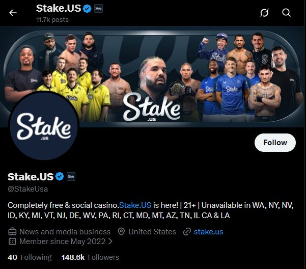 Stake US States