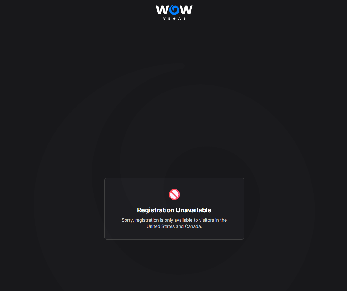 wow vegas site blocked
