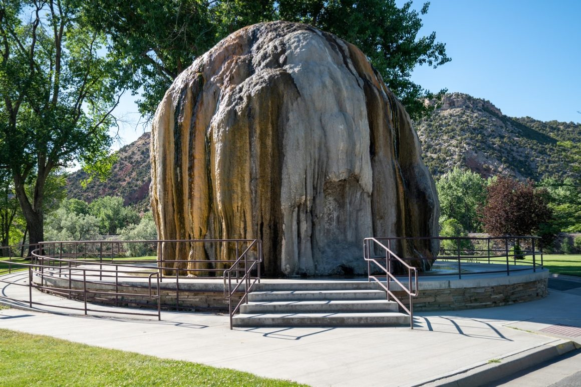 Tepee Fountain in Hot Springs State Park - Thermopolis, Wyoming