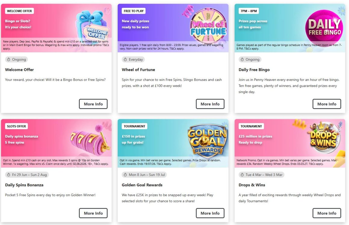 All Kitty Bingo Promotions