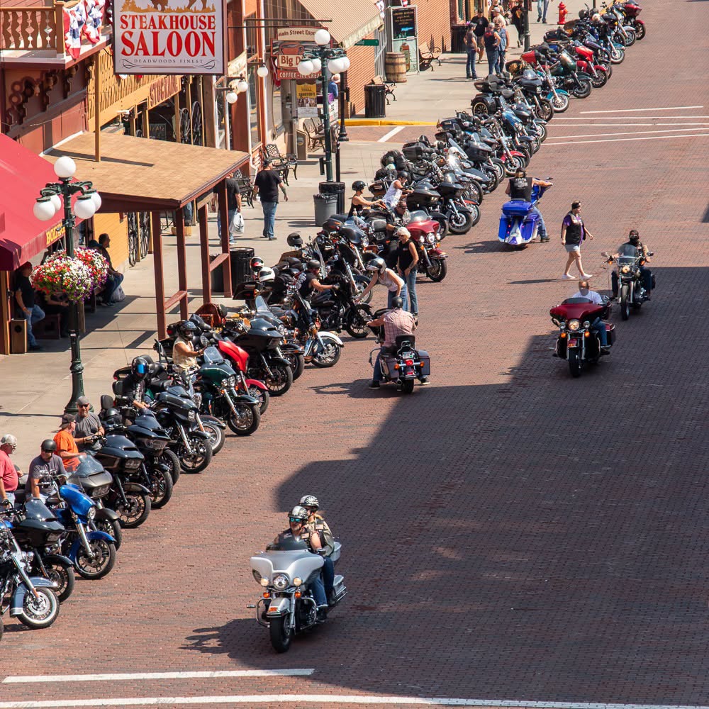 Deadwood Main Street aerial view