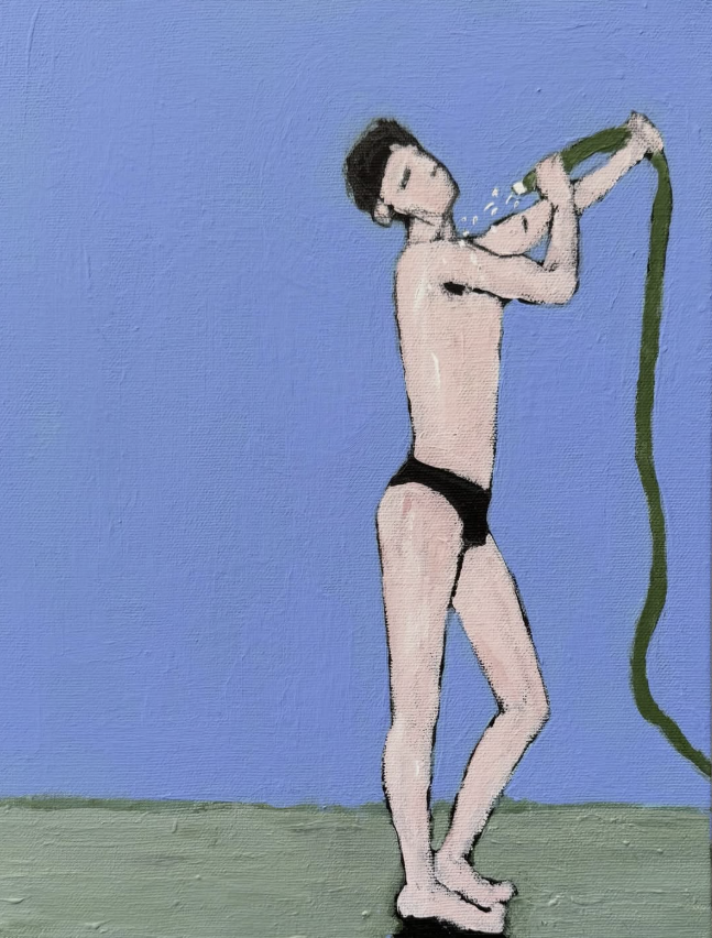 Richard Stabbert artist painting, nude boys