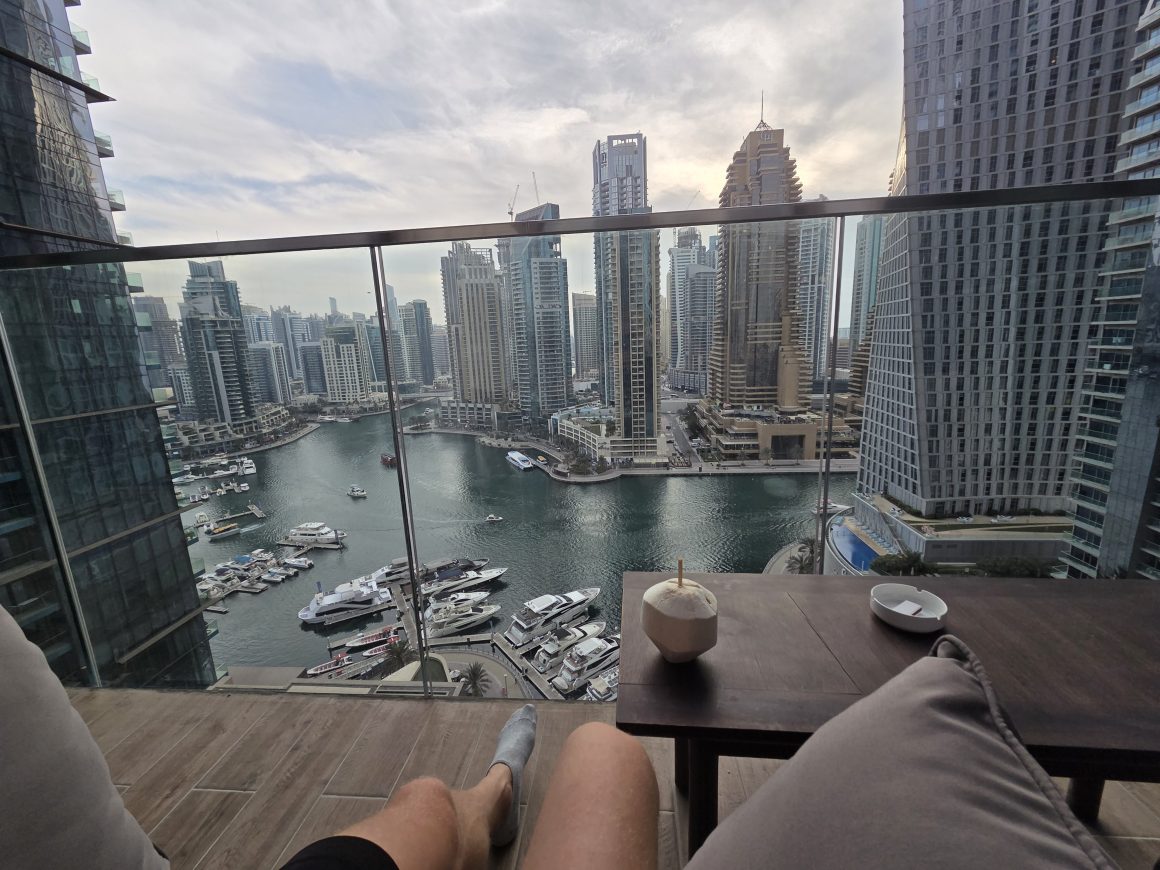 View from hotel Jumeirah Living Marina Gate